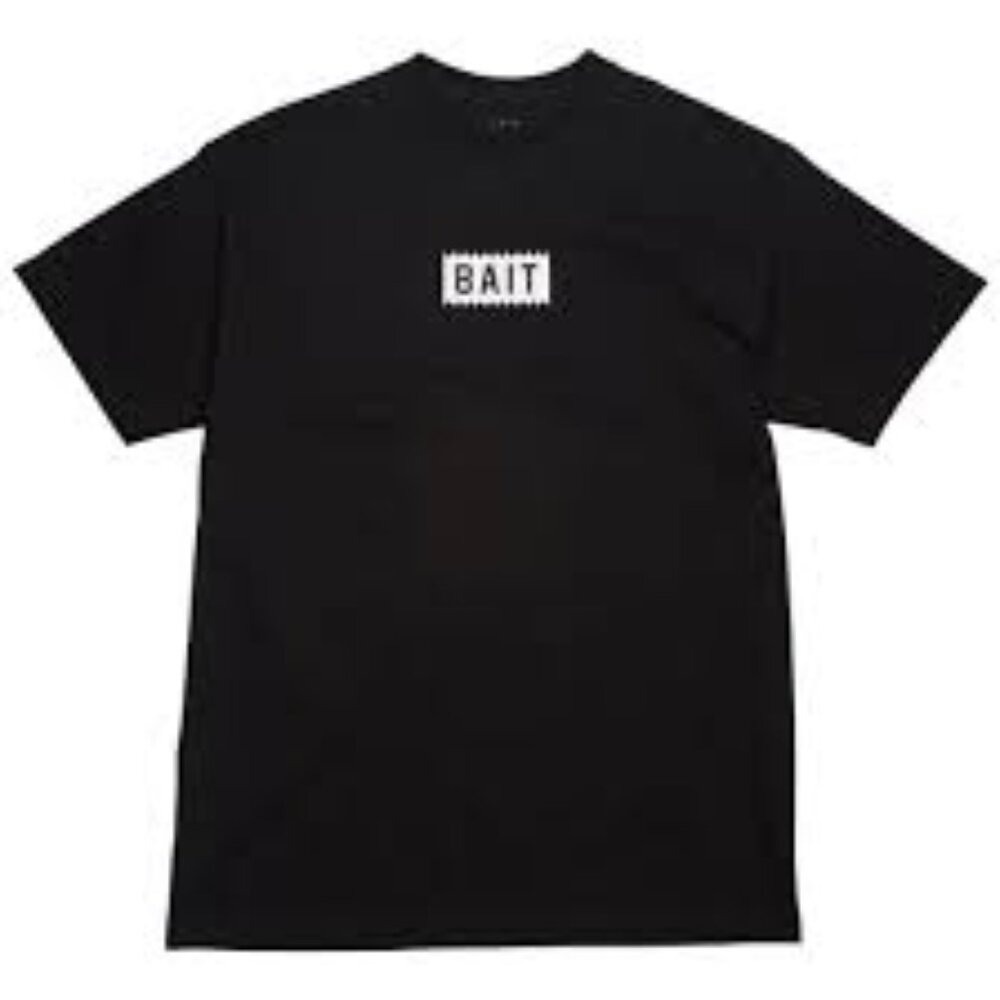 Bait Men's Black Short Sleeve Official Logo Crew Neck Casual T-Shirt Size M